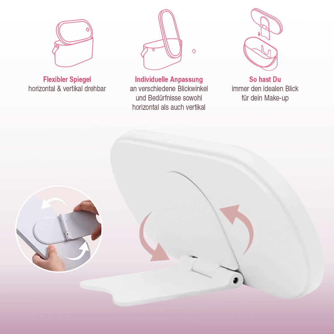GLAMBOX - Praktische Make - up Box mit LED - Licht für Styling unterwegs