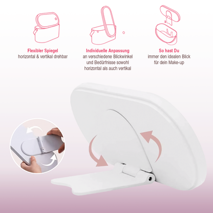 GLAMBOX - Praktische Make - up Box mit LED - Licht für Styling unterwegs