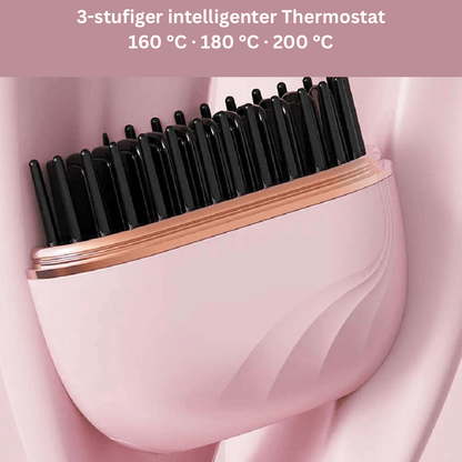 GlamGo – Mini kabellose Haarglättungsbürste